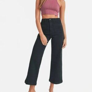 Bagatelle Collection Black High Waist Wide Leg Cropped Pants Women's 6 EUC